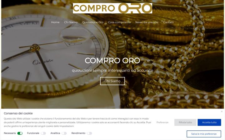 Skärmbild av comprooromodena.it