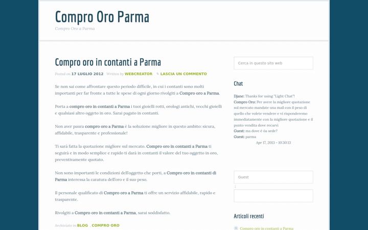 Skjermbilde av comprooroparma.info