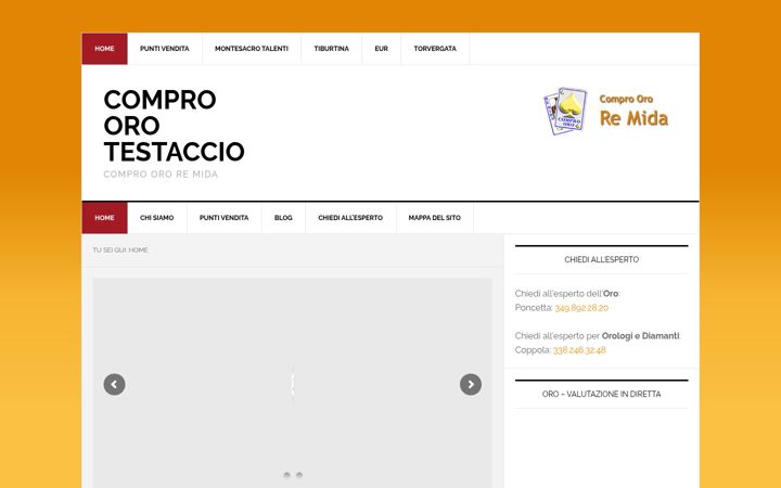 Screenshot of comproorotestaccio.it