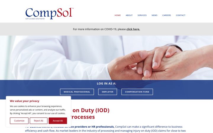 Skærmbillede af compsol.co.za