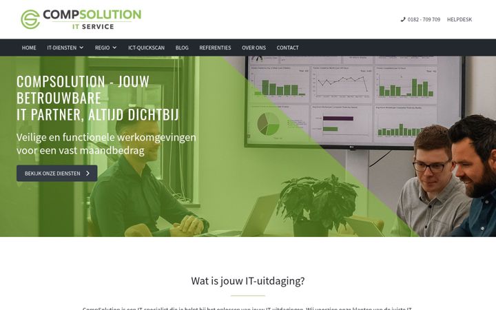 Kuvakaappaus sivustosta compsolution.nl
