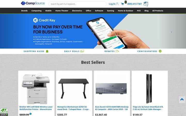 Screenshot of compsource.com