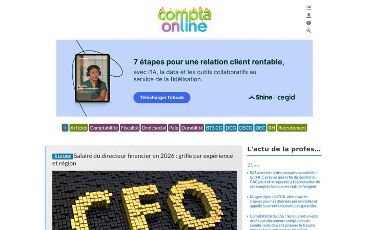 Screenshot of compta-online.com