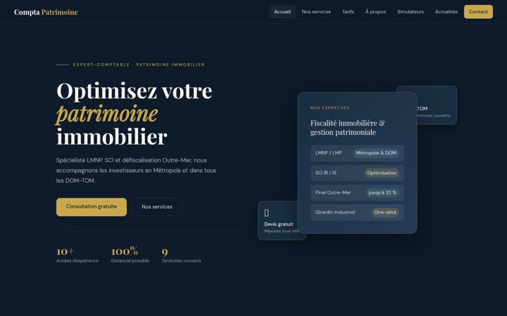 Screenshot of compta-patrimoine.com
