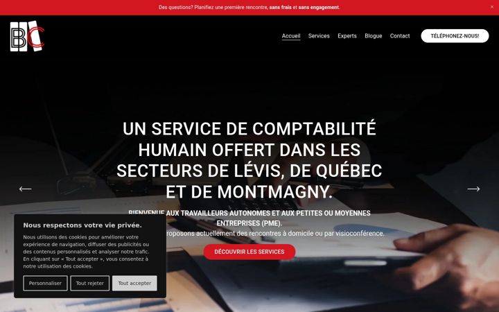 Screenshot of comptabilitebc.com