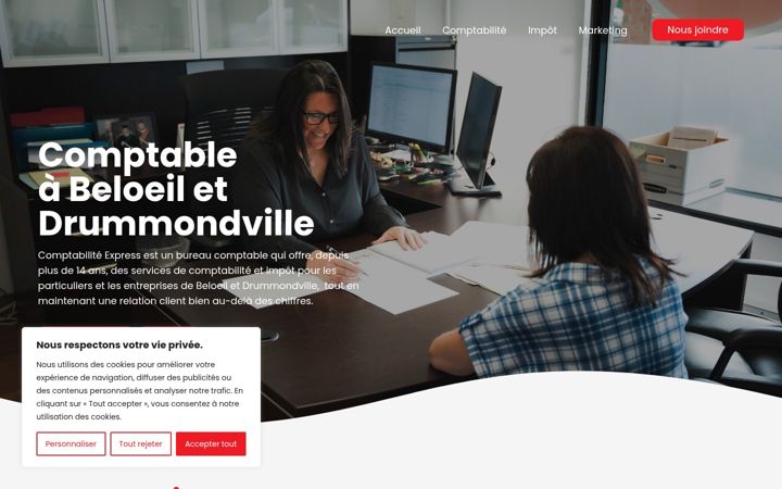 Screenshot of comptabiliteexpress.ca