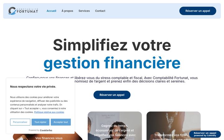 Screenshot of comptabilitefortunat.com