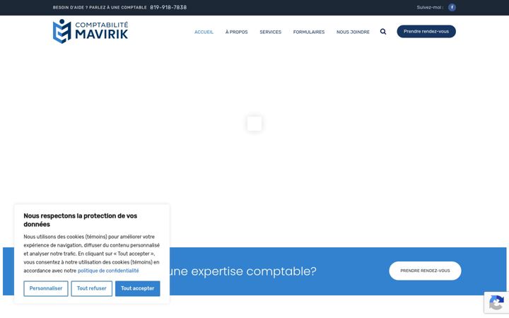 Screenshot of comptabilitemavirik.ca