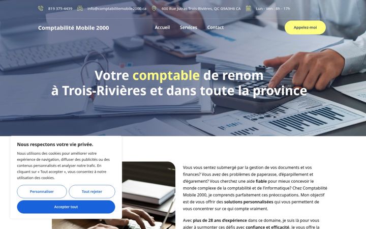 Képernyőkép: comptabilitemobile2000.ca