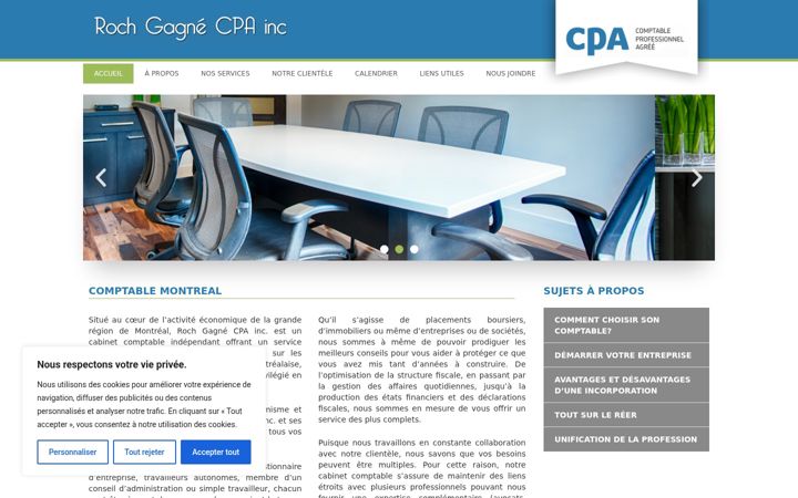 Screenshot of comptable-montreal.ca