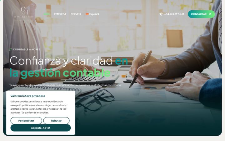 Screenshot of comptableahores.com