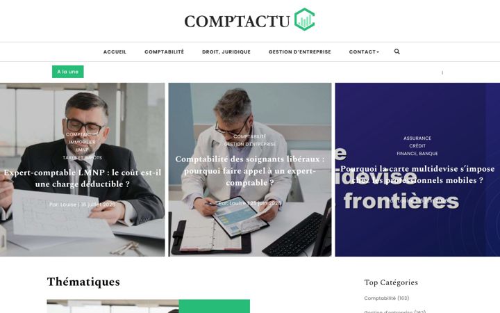 Screenshot of comptactu.fr