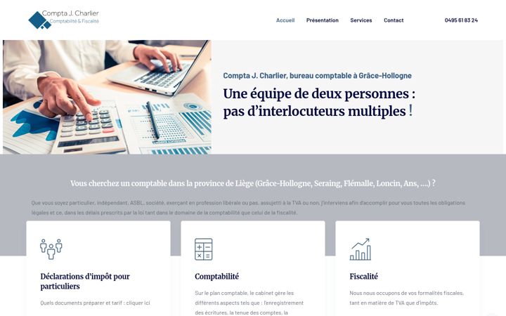 Screenshot of comptajcharlier.be