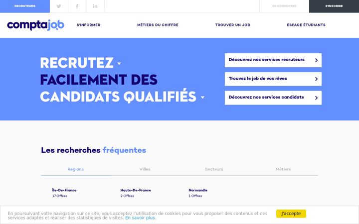 Ekrano kopija comptajob.fr