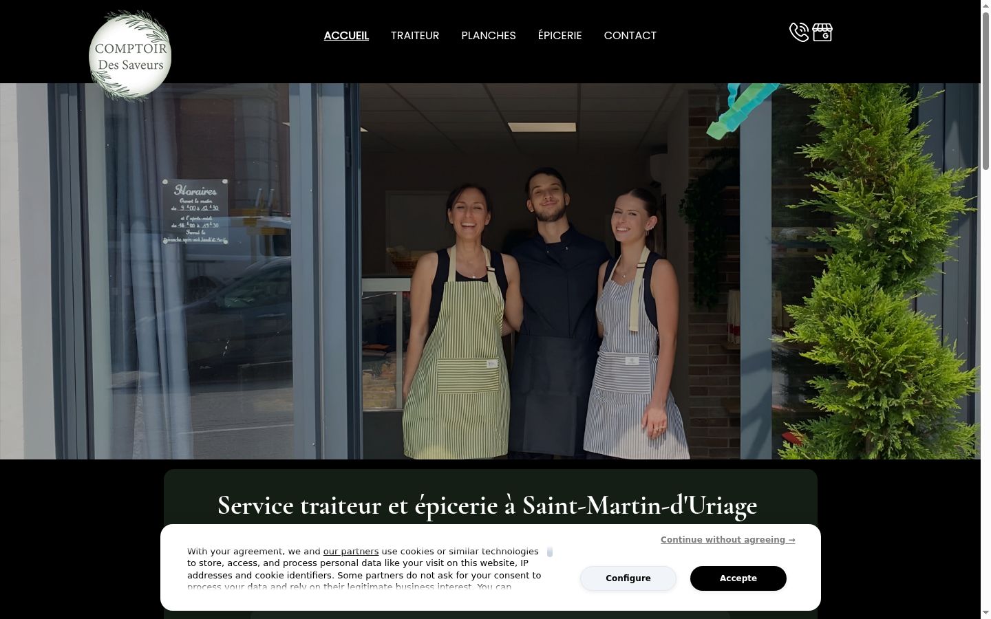 Screenshot del banner di consenso mostrato prima di qualsiasi interazione