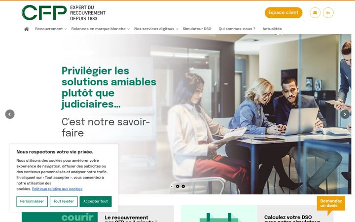 Snímek obrazovky comptoir-fiduciaire.fr