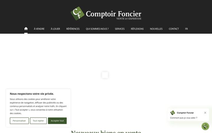 Screenshot of comptoir-foncier.be