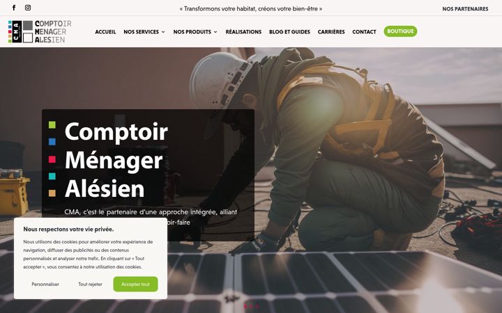 Screenshot ta' comptoir-menager-alesien.fr