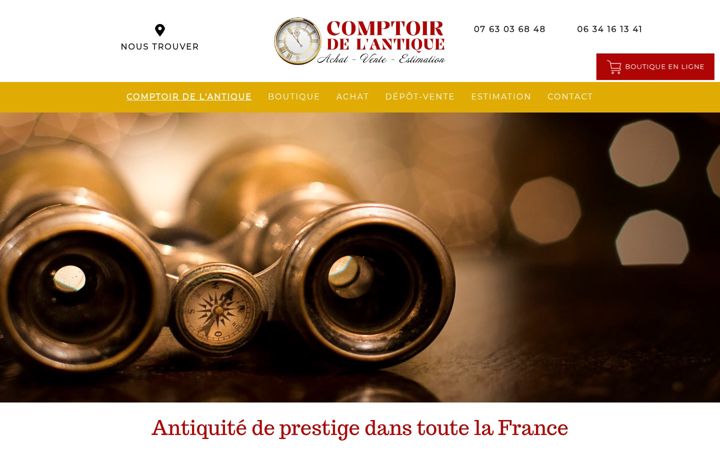 Ekrānuzņēmums no comptoirdelantique.fr