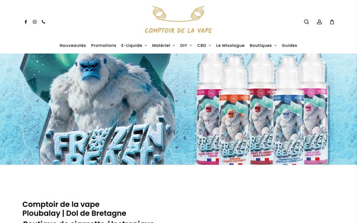 Ekrānuzņēmums no comptoirdelavape.fr