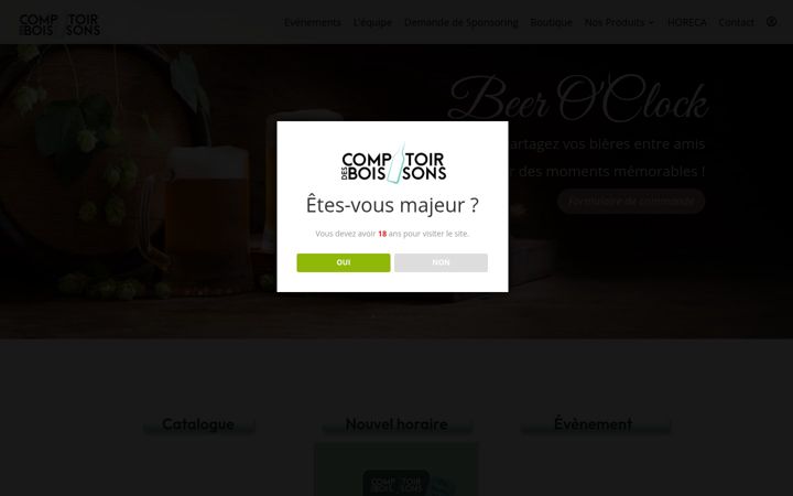 Screenshot of comptoirdesboissons.be