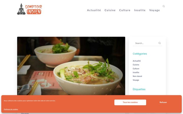 Screenshot of comptoirindien.fr