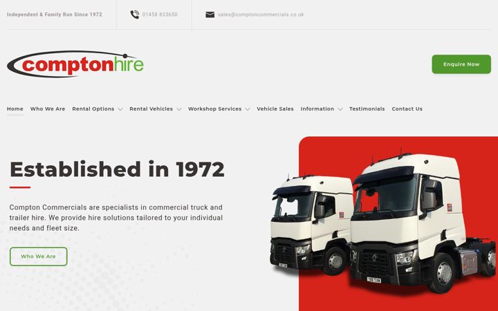 Screenshot of comptoncommercials.co.uk