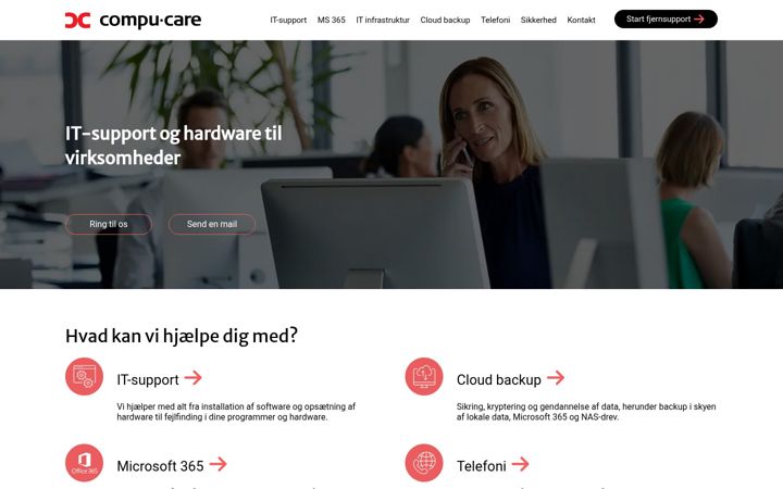Screenshot of compu-care.dk