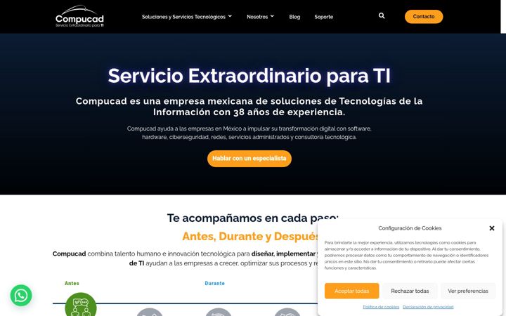 Skjermbilde av compucad.com.mx