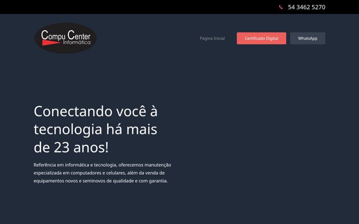 Screenshot of compucenter.com.br