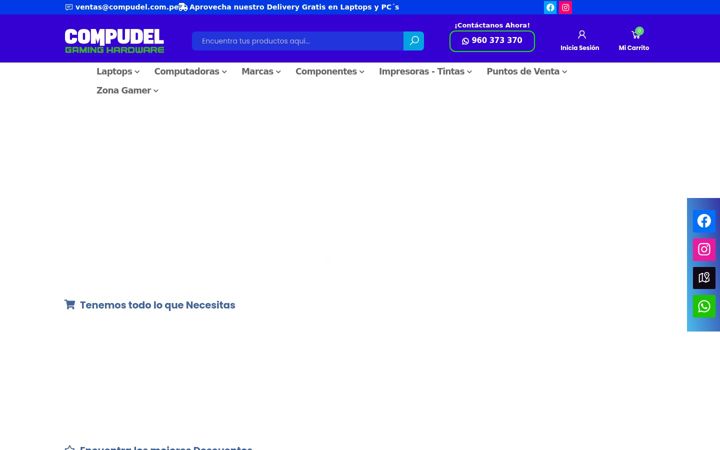 Screenshot of compudel.com.pe