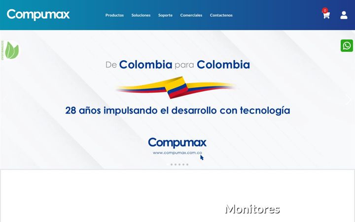 Screenshot of compumax.com.co