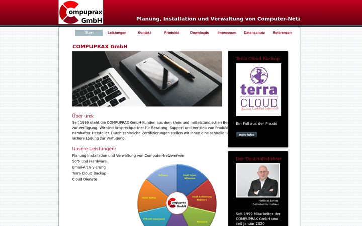 Screenshot of compuprax-gmbh.de