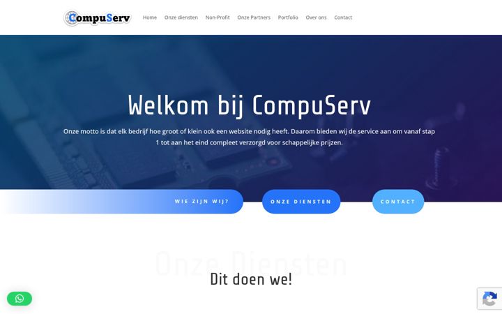 Kuvakaappaus sivustosta compuserv.nl