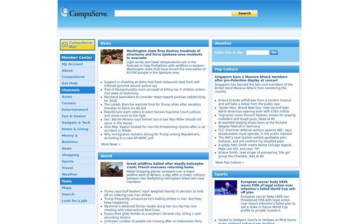 Screenshot of compuserve.com