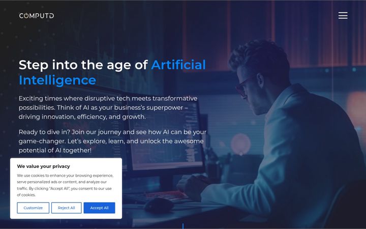 Kuvakaappaus sivustosta computd.nl