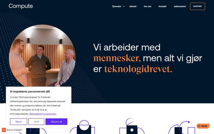 Screenshot of compute.no