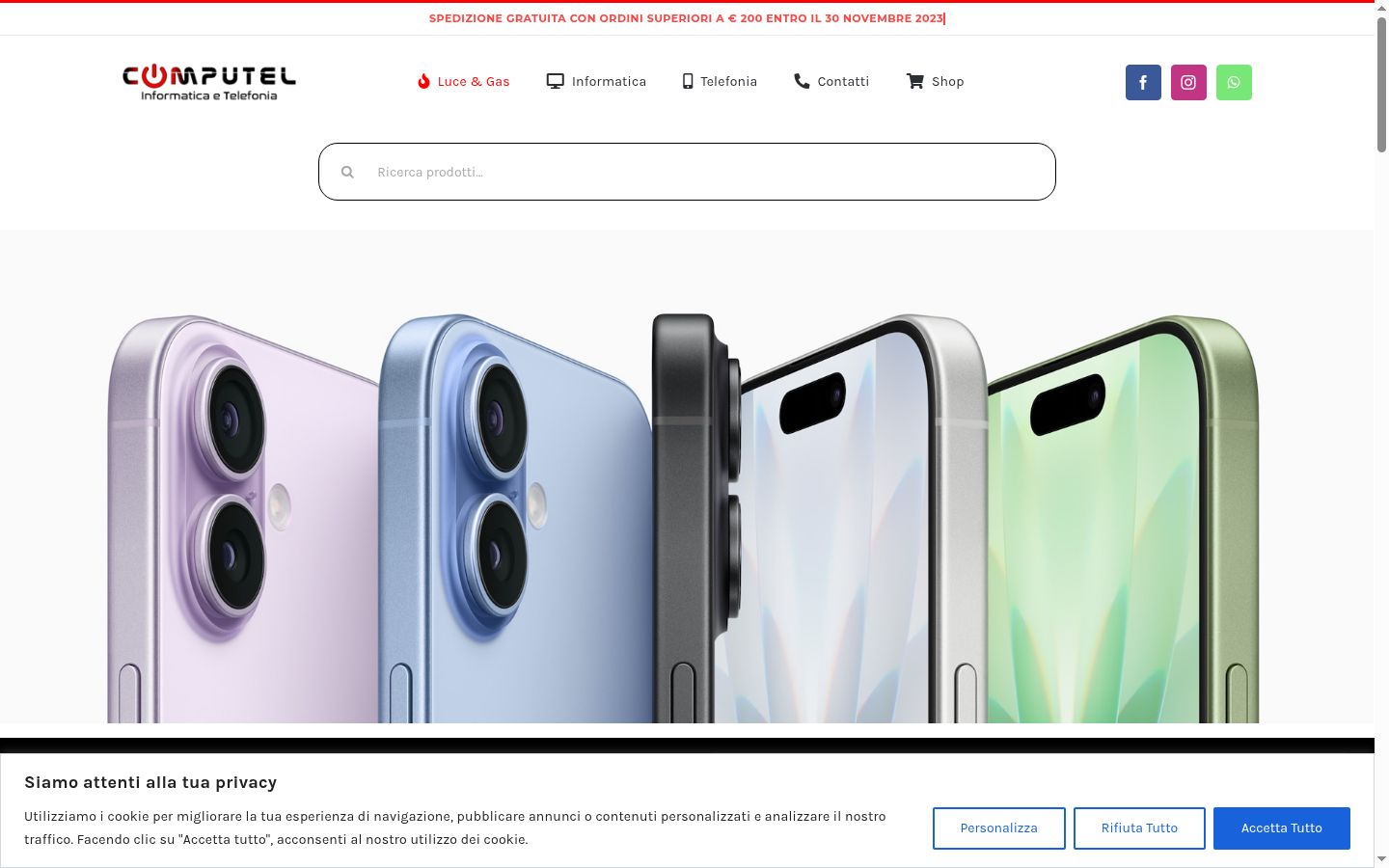 Captura de pantalla del banner de consentimiento mostrado antes de cualquier interacción