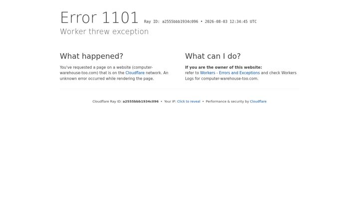 Screenshot of computer-warehouse-too.com
