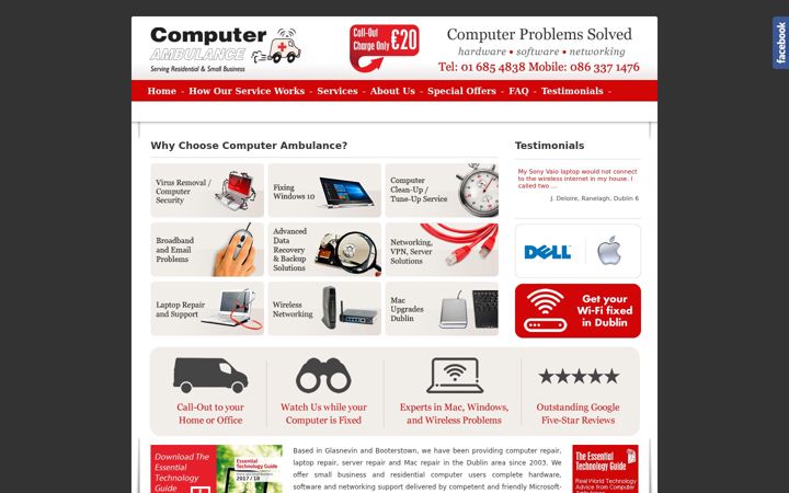 Screenshot di computerambulance.ie