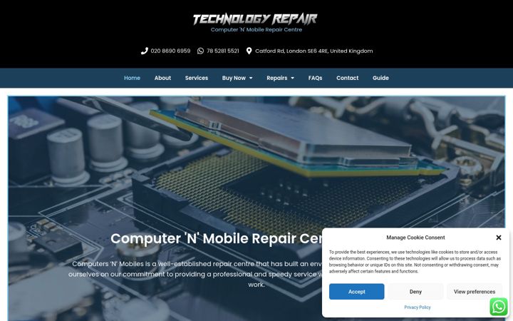Screenshot of computerandmobiles.co.uk