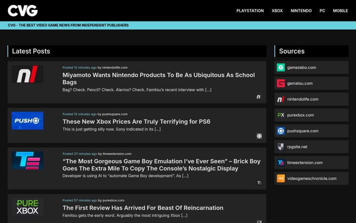 Screenshot ta' computerandvideogames.net