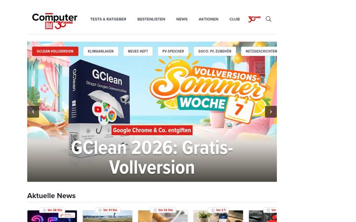 Screenshot of computerbild.de