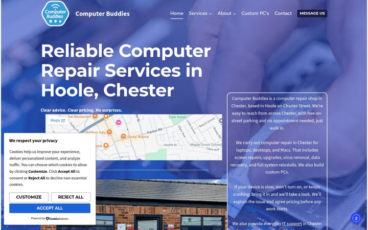 Screenshot of computerbuddies.co.uk