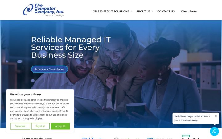 Kuvakaappaus sivustosta computercompany.net