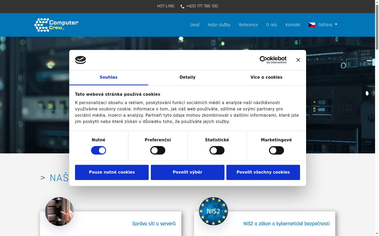Screenshot van de toestemmingsbanner zoals getoond vóór enige interactie