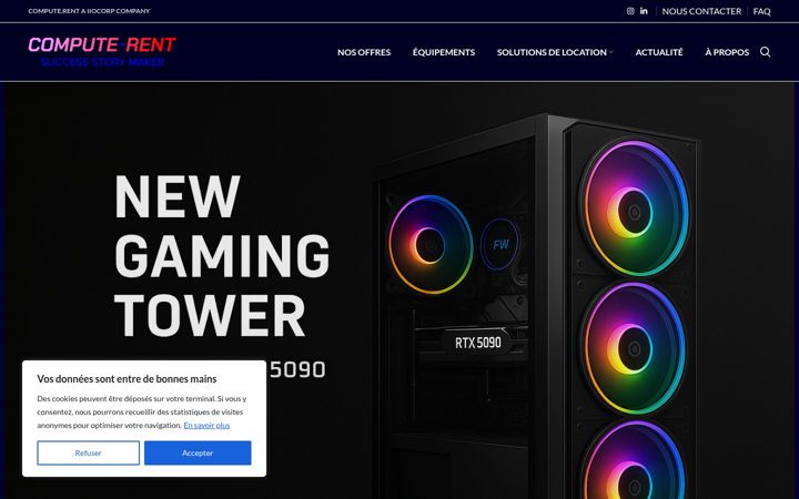 Captura de ecrã de computerent.fr