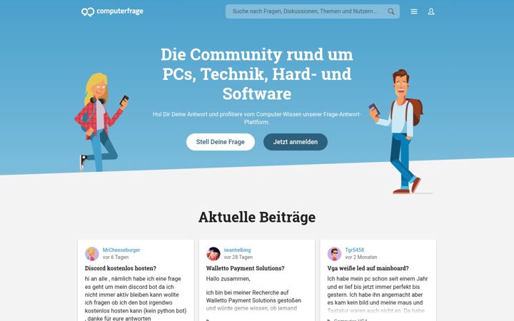 Screenshot of computerfrage.net