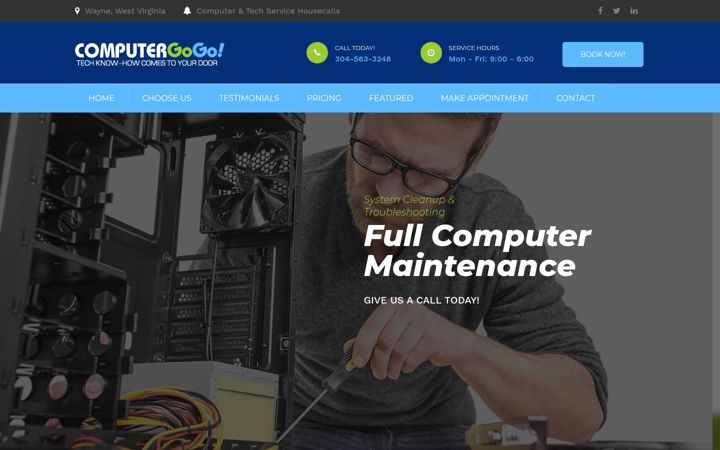 Screenshot of computergogo.com
