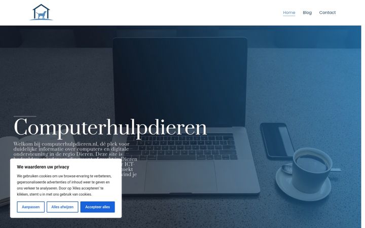 Screenshot ta' computerhulpdieren.nl